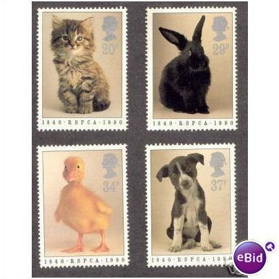 GB 1990 150th Anniversary of RSPCA Unmounted Mint NHM SG 1479-1482