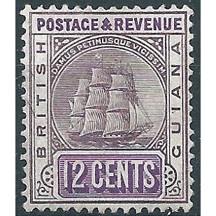 British Guiana 1905 SG245 12c Dull & Bright Purple Mounted Mint ....