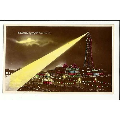 Lancashire BLACKPOOL ILLUMINATIONS Night Postcard by Valentine (13531)