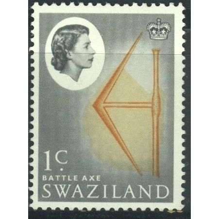 Swaziland 1962 - SG91 - 1c orange/black - Battle Axe - MH