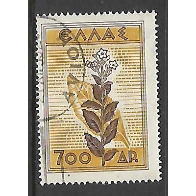 GREECE 1953 NATIONAL PRODUCTS 700d TOBACCO SG 707 FINE USED