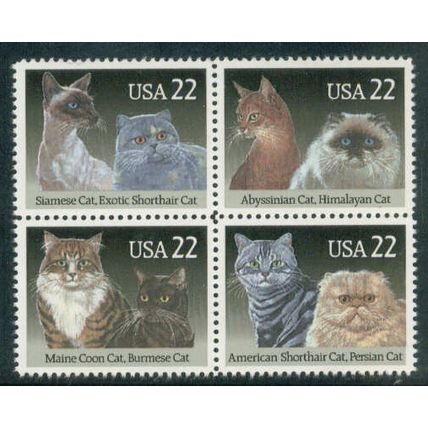 2372-2375 22c Cats Fine MNH Dry Gum MA2119 (2)