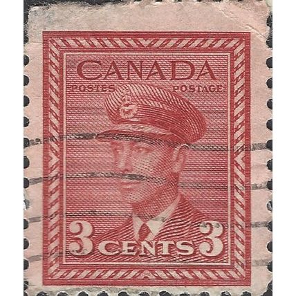 CANADA, King George VI Air Force uniform, red 1942, 3c, #3