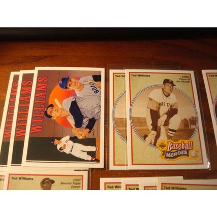 1991 Upper Deck, Baseball Heroes, 18-Cards, TED WILLIAMS, Red Sox