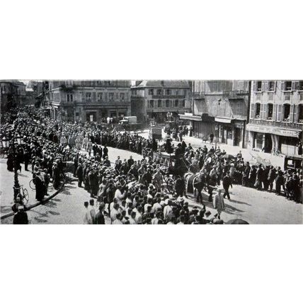 DEATH AND FUNERAL OF THE HEROIC AVIATOR PEGOUD 1915 WORLD WAR I PRINT
