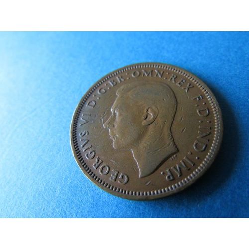 1937 GEORGE VI HALFPENNY - COIN - 2 FREE POST. AAY