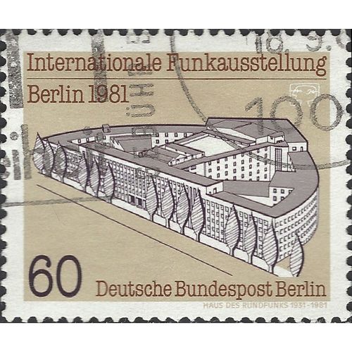BERLIN, Broadcasting House, Berlin-Charlottenburg, light brown 1981, 60pf