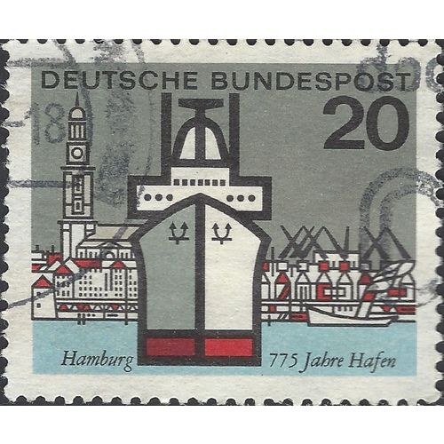GERMANY, Capitals, Hamburg, grey 1964, 20pf, #4