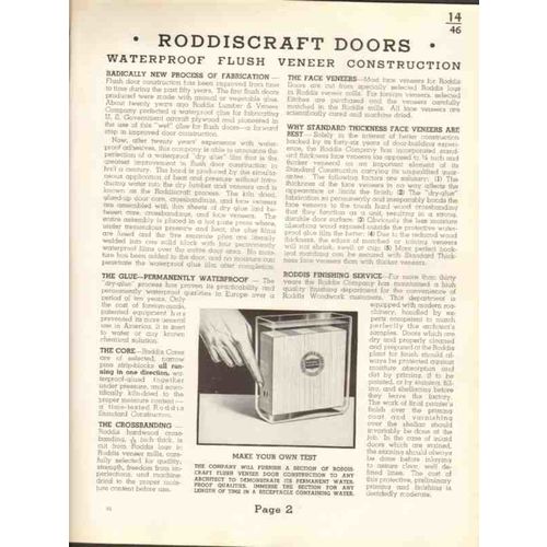 roddis lumber veneer company 1938 doors specifications vintage catalog