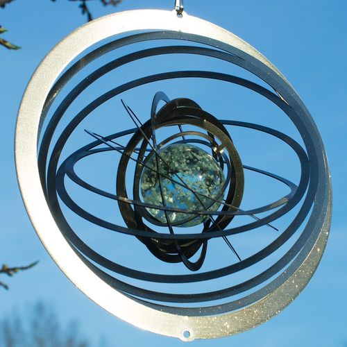 3D Windspiel STRUDEL glühen ,Edelmetall, Gartendeko 20cm,WindChime