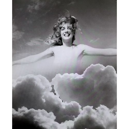 Marilyn Monroe print CLOUDS sexy pinup poster Playboy Norma Jean b/w portrait