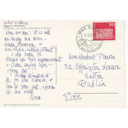 Glion Montreaux Switzerland Postcard used VGC