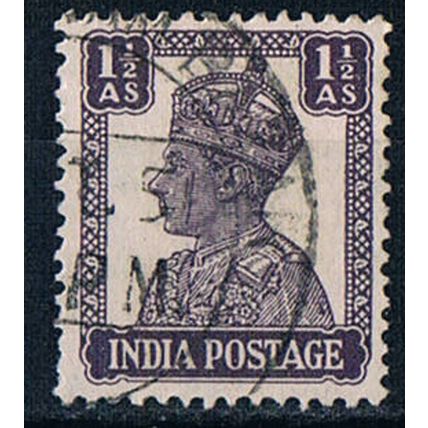 India 1940 SG269b indi 52 King George VI 1 1/2a Used Stamp