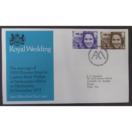 POST OFFICE - ROYAL WEDDING FIRST DAY COVER 1973 (b)