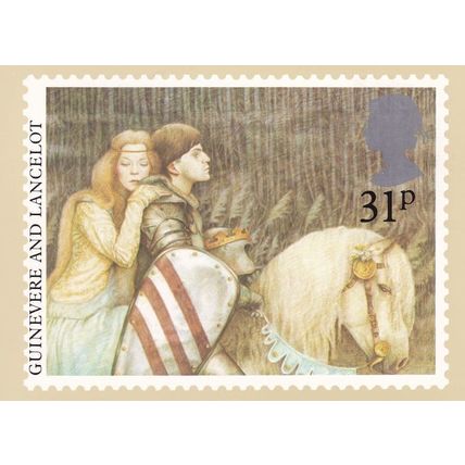 Guinevere & Lancelot Excalibur King Arthur Limited Edition Postcard