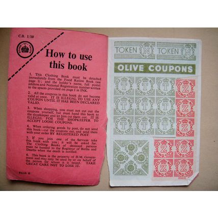 Ration Book 1947 - 1948. UK Clothing Coupons