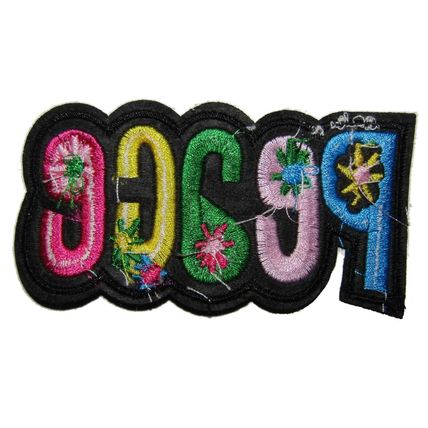 Peace Sew on Embroidered Patches Patch Badge Badges Logo P377