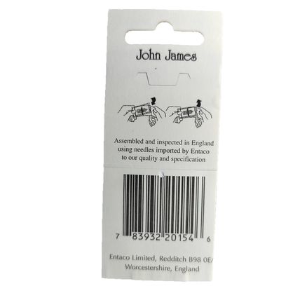 Pack of john James Beading needles size 12 jeweller making beading craft JJ1