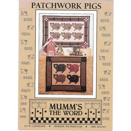 Mumm’s The Word Patchwork Pigs 2 Wall Quilts 38 X 25½” & 27 X 23” ©1991