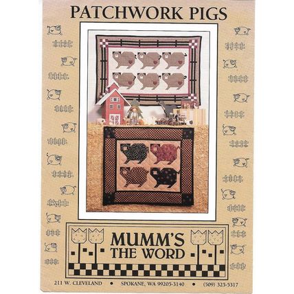 Mumm’s The Word Patchwork Pigs 2 Wall Quilts 38 X 25½” & 27 X 23” ©1991