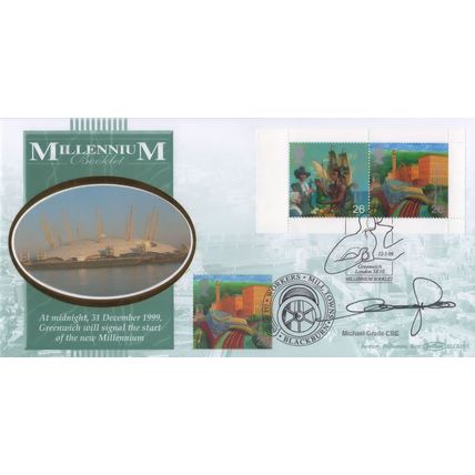 Michael Grade ITV Chairman BBC Hand Signed Greenwich Millennium FDC
