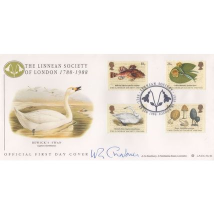 WG Chaloner President Of Linnean Society London RARE Hand Signed FDC