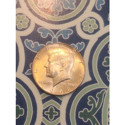 1968 D KENNEDY HALF DOLLAR ABOUT UNCIRCULATED ab50
