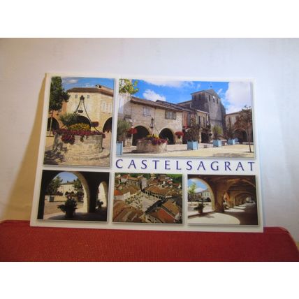 multiview, CASTELSAGRAT, FRANCE used postcard 2010 pm =