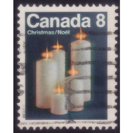 CANADA 1972 Christmas Candles 8c Sc#607 USED @L058