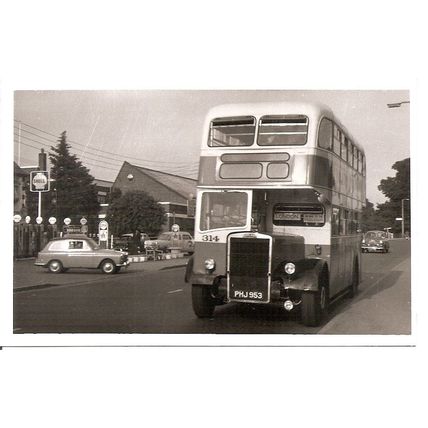 Black & White Photograph of Southend Corporation Transport - PHJ 953
