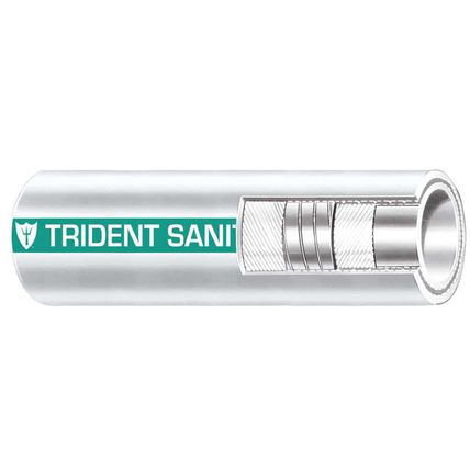 Trident Marine 1-1/2" Premium Marine Sanitation Hose - White with Green Strip...