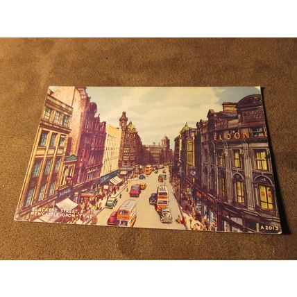Valentines Postcard - Blackett Street Newcastle on Tyne Artist G.W Blow / A2013