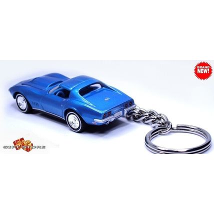 RARE KEYCHAIN BLUE CHEVY CORVETTE C3 CUSTOM Ltd Ed.❤️GREAT GIFT❤️