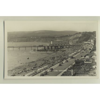 iw0070 - Promenade & Pier , Sandown , Isle of Wight - postcard by Dean