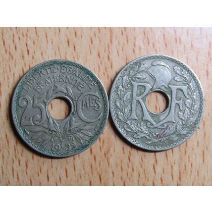 France Republic 1932 25 Centimes Coin