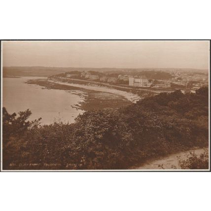 Cliff Front, Falmouth, Cornwall, 1923 - Judges RP Postcard