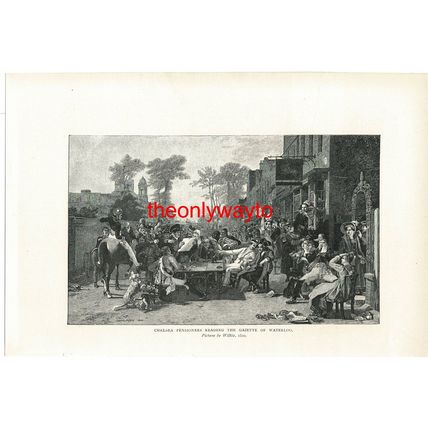 Chelsea Pensioners, News Of Waterloo (Bellerophon On Reverse), Book Illustration