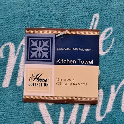 MADE FOR SUNNY DAYS Kitchen TOWELS & Glass CUTTING BOARD NEW Home Collection