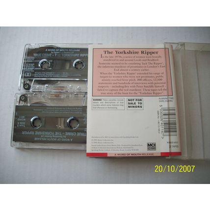 The Yorkshire Ripper , X2 Audio Cassettes, not for sale to minors