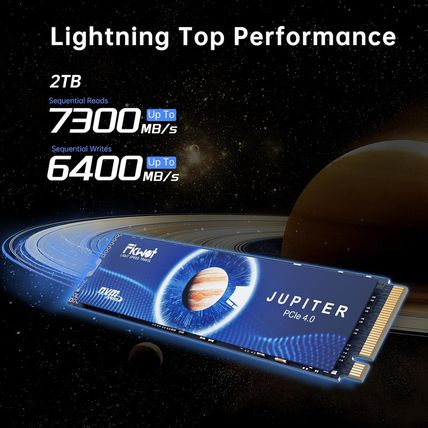 FX991 M.2 SSD 2TB Nvme SSD M2 2280 Pcie Gen 4X4, Read up to 7300Mb/S, Internal S