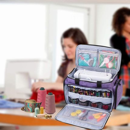 LUXJA Sewing Machine Case with Removable Padding Pad, Travel Case for Sewing Mac