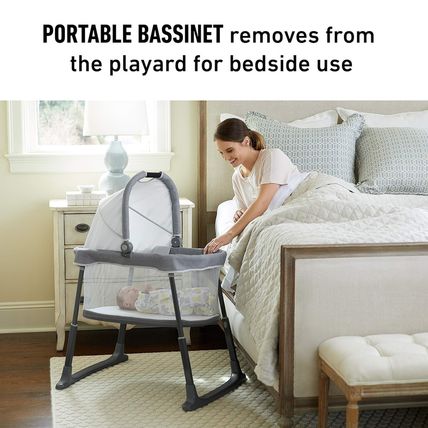 Graco Pack 'N Play Day2Dream Travel Bassinet Playard Features Portable Bassinet