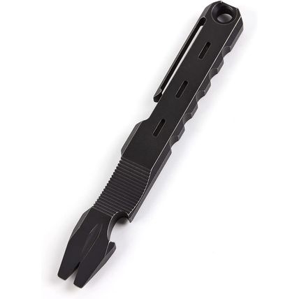 Titanium EDC Pry Bar with Nail Puller Bottle Opener Function with Pocket Clip ED
