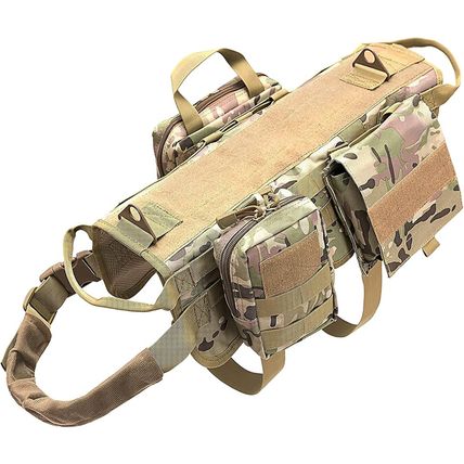 Tactical Dog Harness with Pouches,Dog Vest Harness for Large Medium Dogs No-Pull