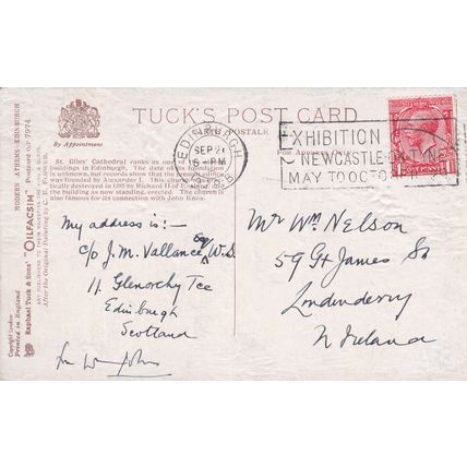 EC491 EDINBURGH - ST GILES CATHEDRAL. TUCK OILFACSIM. NEWCASTLE EXHB.CANCEL