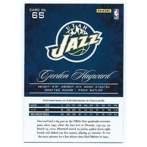 2012-13 Prestige - #65 - Gordon Hayward