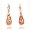 18K Rose Gold Overlay Filigree Earrings