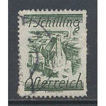 Austria.SG587 1s Minorite Church,Vienna (Green).Fine Used.Dec14
