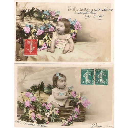 2 CARTES POSTALES - Bébé - ref 11