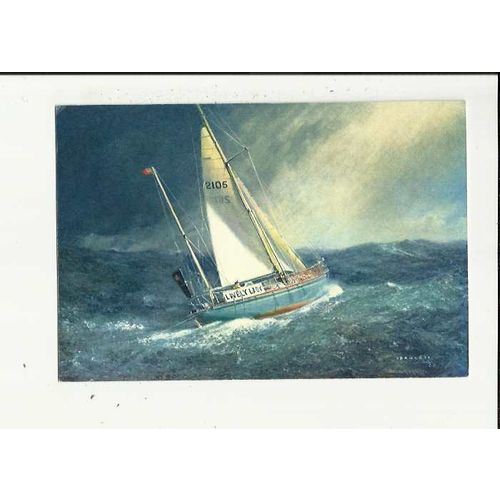 Yacht LIVELY LADY Postcard by Dixon (SS. 7437)